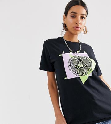 Reclaimed Vintage Inspired T-shirt With La Lune Print - Green