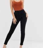 Missguided Vice High Waisted Super Stretch Skinny Jean In Black - Black