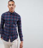 Farah Radley Slim Fit Check Shirt In Red Exclusive At Asos - Red