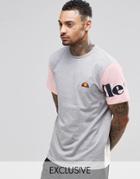 Ellesse T-shirt With Contrast Sleeves - Gray