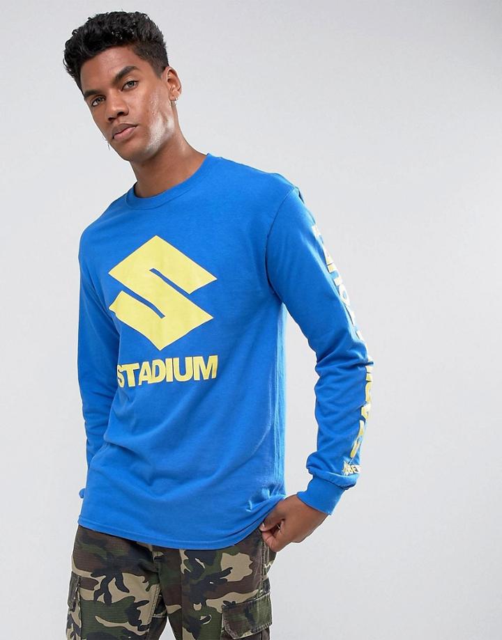 Justin Bieber Stadium Tour Long Sleeve T-shirt In Blue - Blue