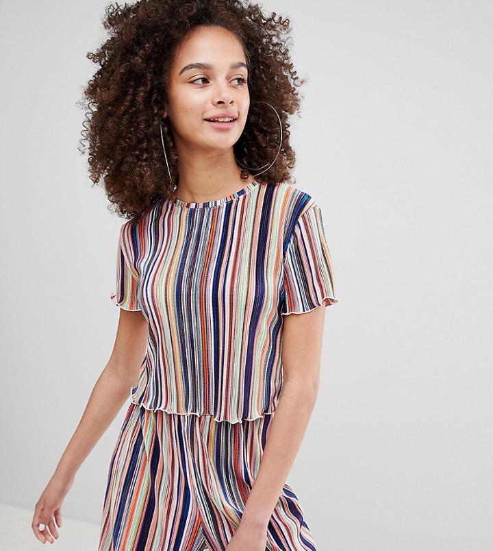 Bershka Stripe Top In Multi - Multi