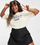 Asos Design Curve Soft Denim Button Through Skirt In Washed Black