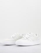 Lacoste L001 0321 Vintage-inspired Lace Up Sneakers In White