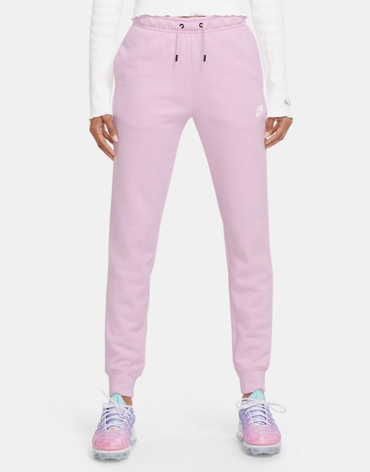 Nike Essentials Cuffed Sweatpants In Pale Pink