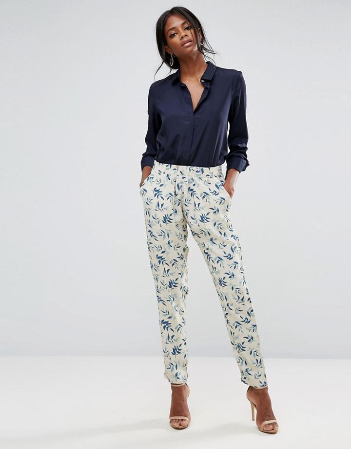 Y.a.s Leaf Print Pant - Multi