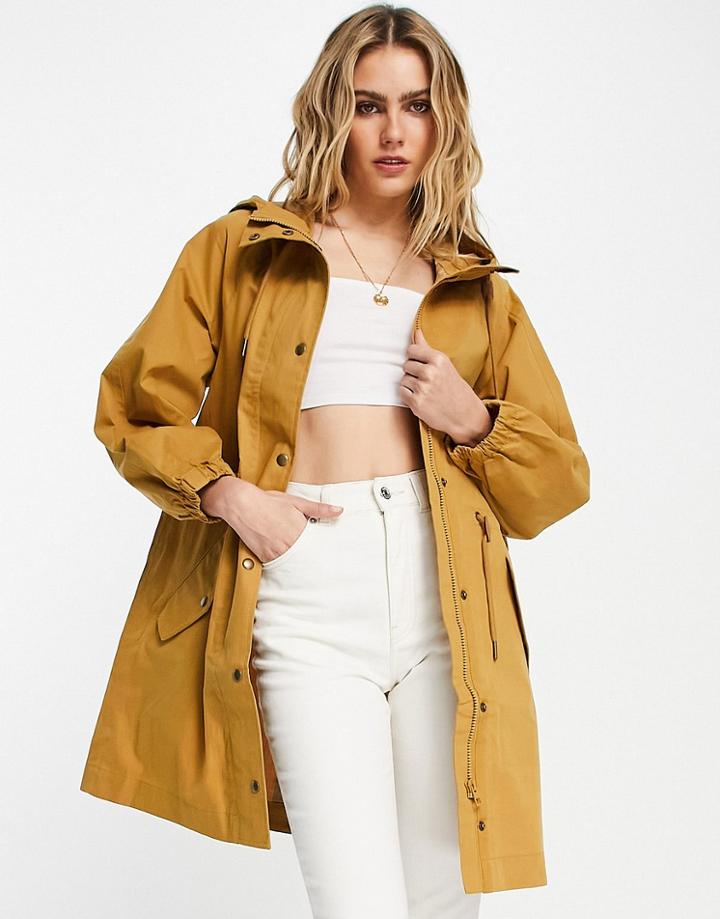 Madewell Waterproof Anorak Coat In Camel-neutral