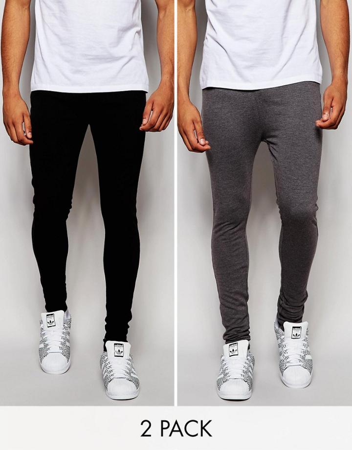 Asos 2 Pack Extreme Super Skinny Joggers - Multi