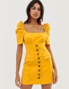 C/meo Collective Subscribe Mini Dress-yellow