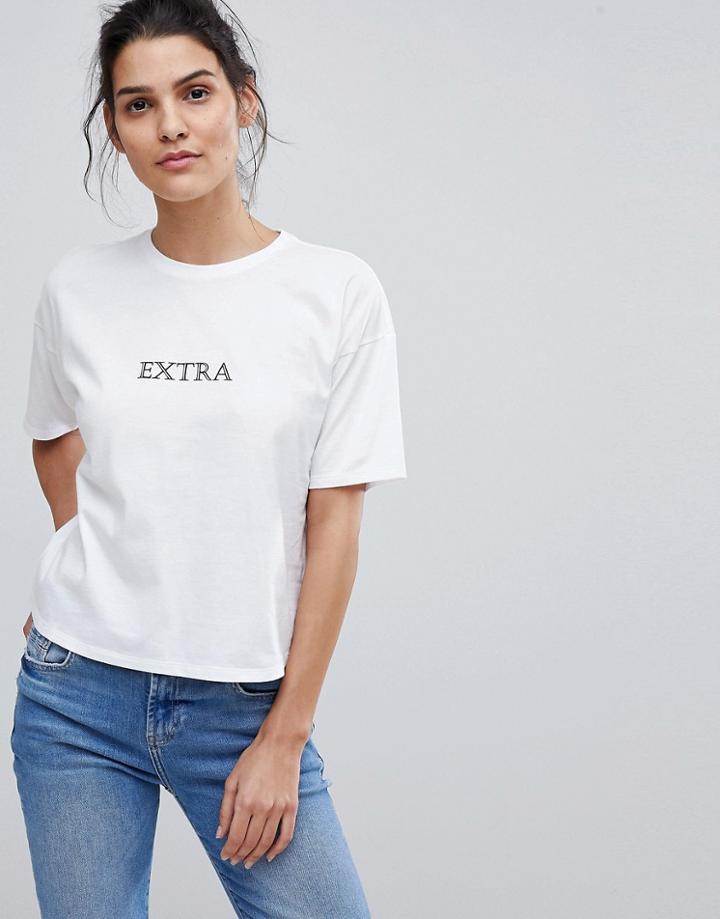 Asos T-shirt With Extra Print - White