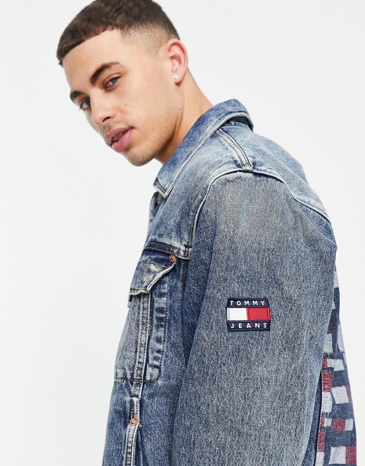 Tommy Hilfiger Oversized Denim Trucker Jacket-blues