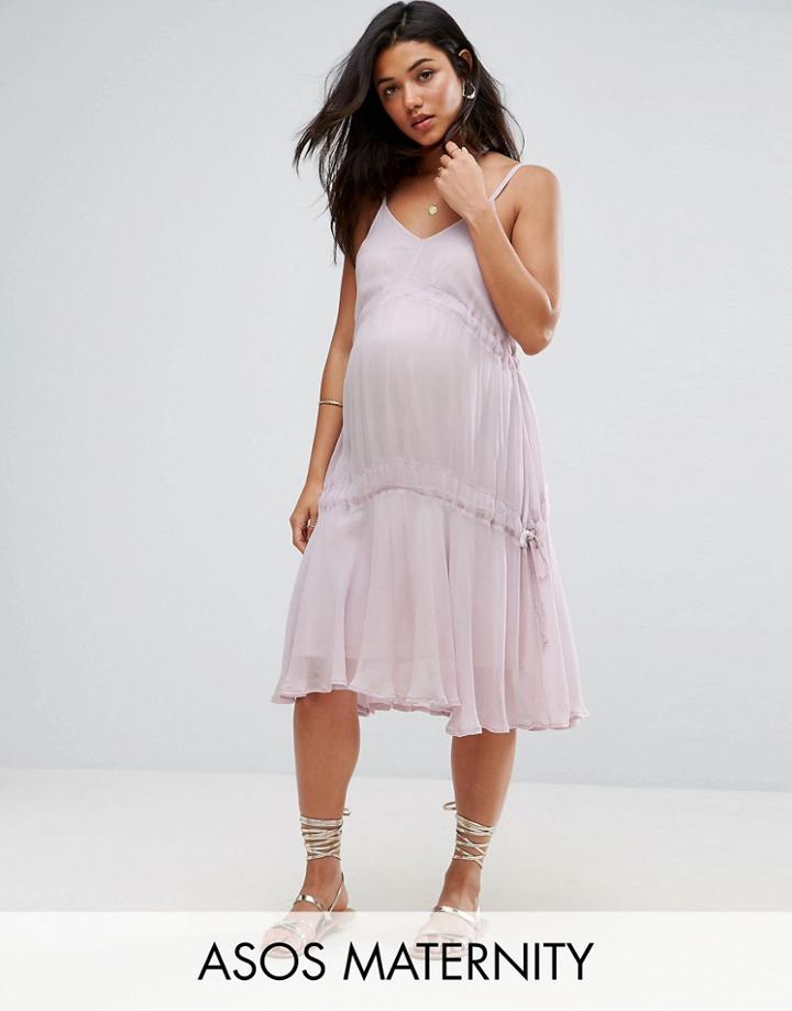 Asos Maternity Washed Mini Sundress - Purple