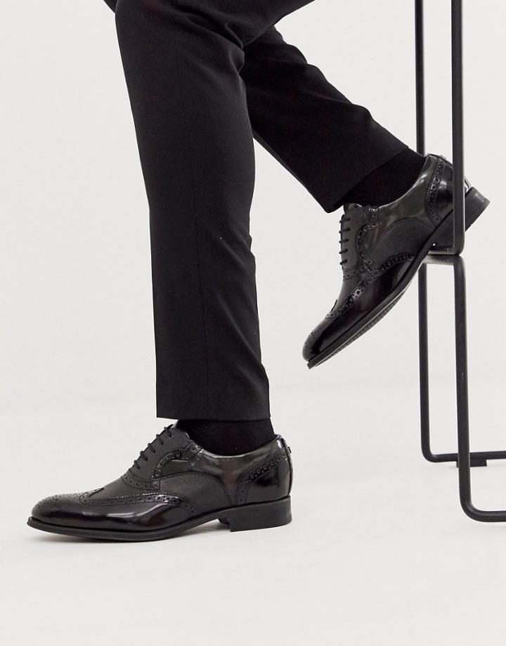 Ted Baker Mitamm Brogues In Hi Shine Black