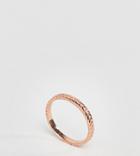 Asos Rose Gold Plated Sterling Silver Braid Band Ring - Copper