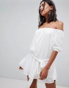 Vero Moda Off The Shoulder Dress - White