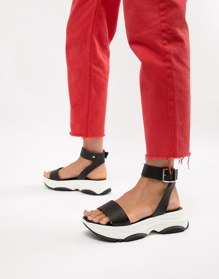 Asos Design Fencer Chunky Sporty Flat Sandals - Black