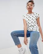 Brave Soul Barbados Pineapple Print T Shirt - White