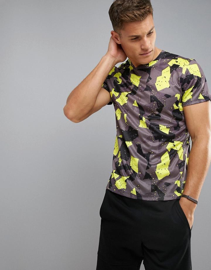 Yourturn Training T-shirt In Print - Black