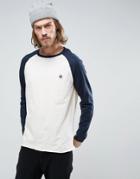Element Blunt Long Sleeve Top Raglan Small Logo In Navy - Navy