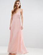 Asos Wedding Embellished Cami Strappy Maxi Dress - Beige