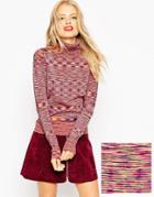 Asos Sweater With Roll Neck In Space Dye - Multi