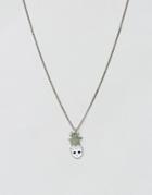 Classics 77 Pineapple Skull Pendant Necklace In Silver - Silver