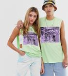 Asos Design X Glaad & Unisex Tank With Photographic And Tour Print-yellow