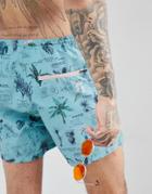 Only & Sons Printed Swim Short - Green