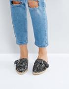 The March Spotted Flat Mules - Navy
