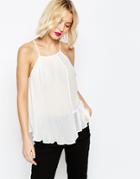 Asos Pleated Cami Top - Ivory