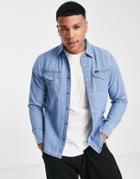 Lee Long Sleeve Denim Shirt In Blue