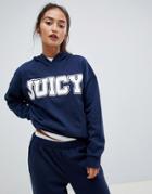 Juicy By Juicy Couture Oversize Logo Hoodie - Navy