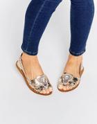 Asos Julien Leather Embellished Shoes - Silver