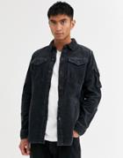 Barbour Beacon Askern Cord Overshirt In Gray