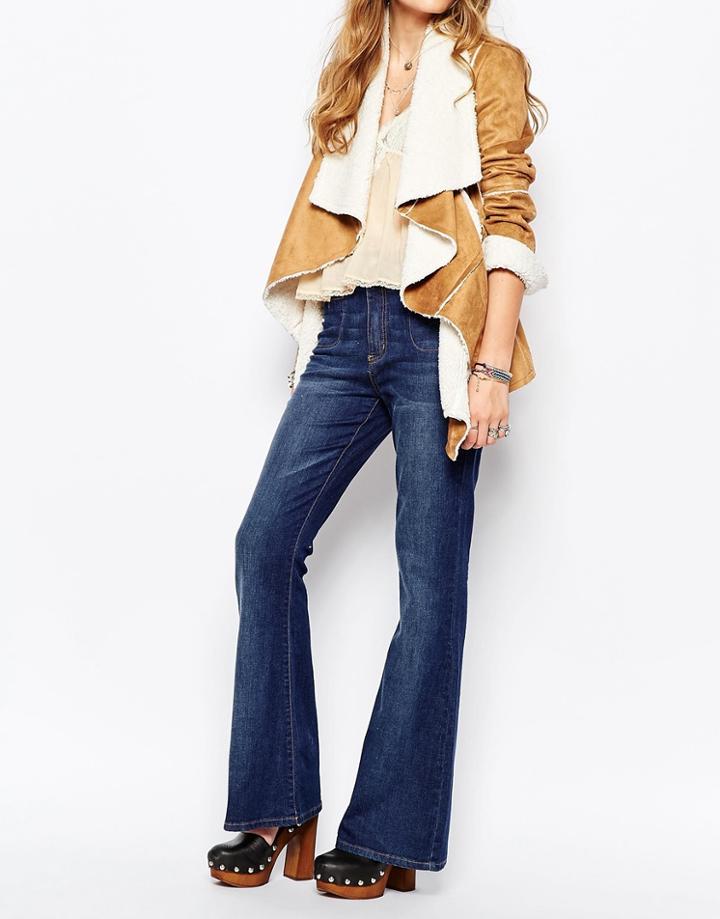 Somedays Lovin Stretch Flare Jeans In Indigo - Indigo