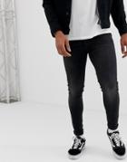 Cheap Monday Him Spray Super Skinny Jeans In Bistol Washed Black