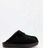 Simply Be Extra Wide Fit Mule Slippers In Black