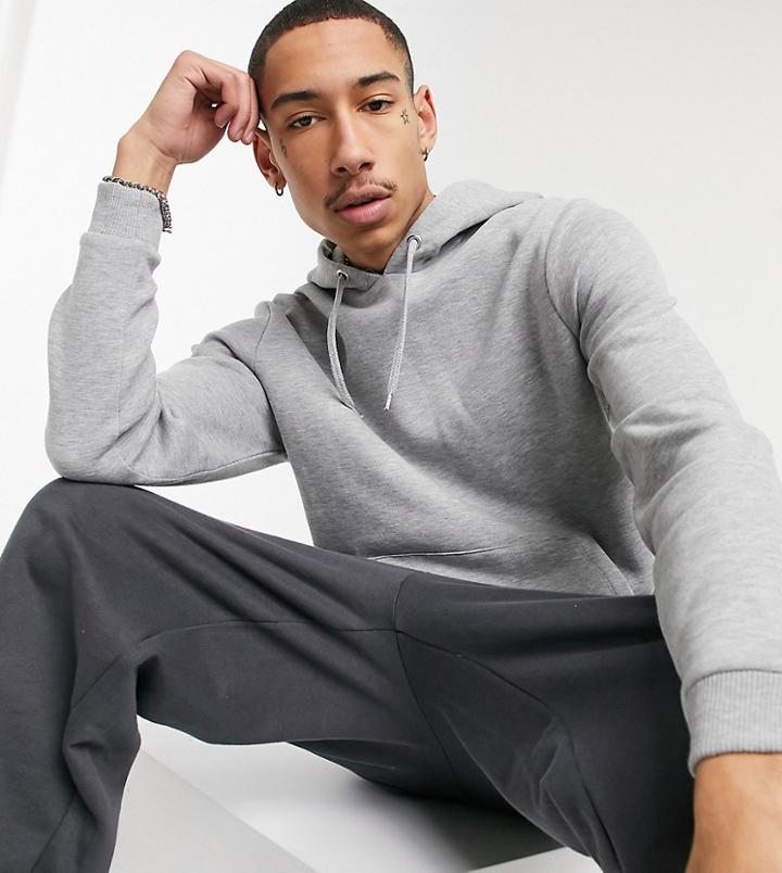 Asos Design Hoodie In Gray Marl-grey