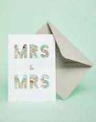 Meri Meri Mrs & Mrs Wedding Confetti Card - Multi