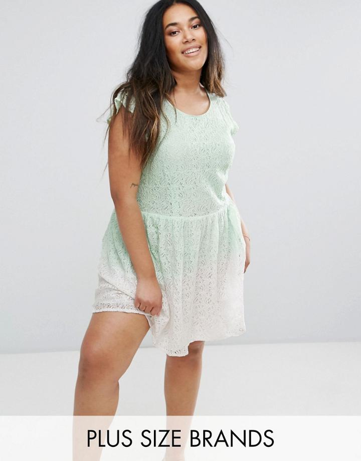 Diya Lace Skater Dress - Green