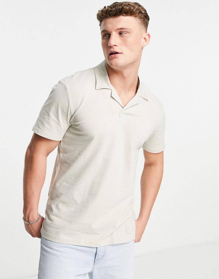 Only & Sons Revere Polo Shirt In Beige-neutral