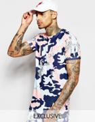 Hype T-shirt In Camo - Navy