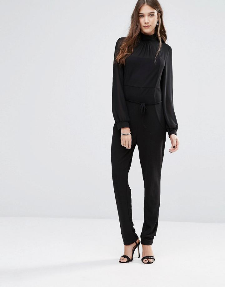 Wal G Jumpsuit With Sheet Insert - Black