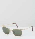 Reclaimed Vintage Inspired Square Sunglasses In Gold Exclusive To Asos - Gold