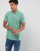 Abercrombie & Fitch Polo Muscle Slim Fit Stretch Pique In Pine Green - Green