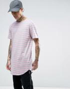 Cayler & Sons Longline Striped T-shirt - Pink