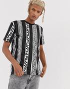 Fila Coad T-shirt With Stripe Logo Print In Black - Black
