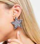 Reclaimed Vintage Inspired Statement Star Earrings In Silver