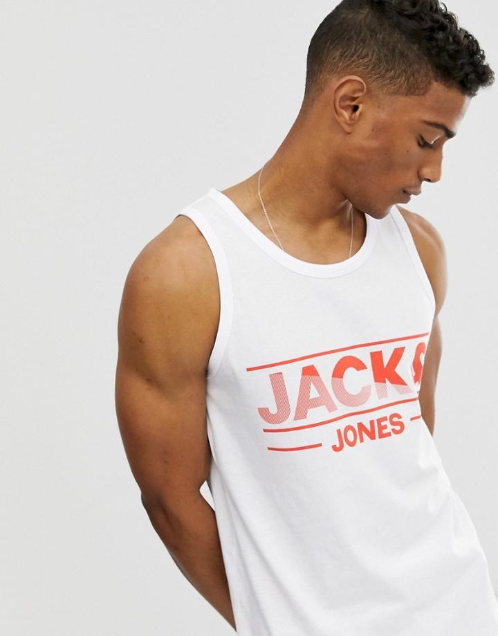 Jack & Jones Core Logo Tank Tank In White