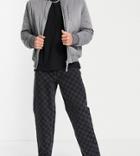 Collusion X014 Extreme 90s Baggy Jeans In Checkerboard-multi